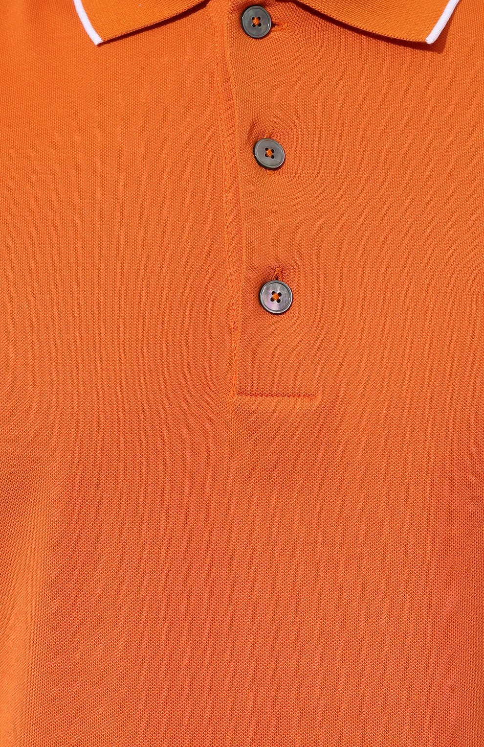 Хлопковое поло ZEGNA оранжевого цвета по цене 49950 руб., арт. UD358A7/D746, фото 5 Хлопковое поло ZEGNA, арт. UD358A7/D746, фото 5