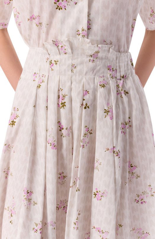 Хлопковая юбка MSGM 4041MDD19/267154 Белый  4041MDD19/267154 Фото 5