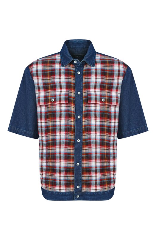 Льняная рубашка Dsquared2 S74DM1007/D35423 Синий S74DM1007/D35423