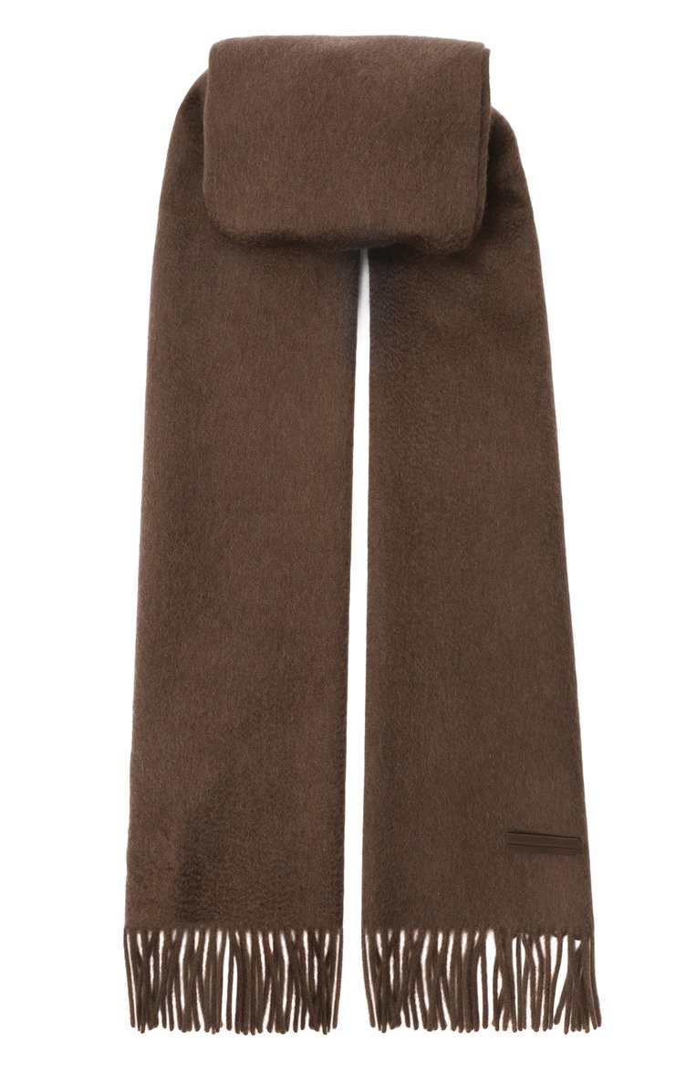 Мужской кашемировый шарф ZEGNA коричневого цвета, арт. 26N/Z8L41SA8 | Фото 1 (Материал: Текстиль, Шерсть, Кашемир; Нос: Не проставлено; Мужское Кросс-КТ: Шарфы - с бахр�омой; Кросс-КТ: кашемир)