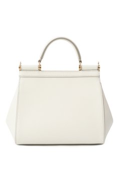 Женская сумка sicily small DOLCE & GABBANA белого цвета, арт. BB9003_BE9003_BI9003/A1001_1_ | Фото 6 (Материал сплава: Проставлено; Материал: Натуральная кожа; Драгоценные камни: Проставлено; Ремень/цепочка: На ремешке; Сумки-технические: Сумки top-handle; Размер: small)
