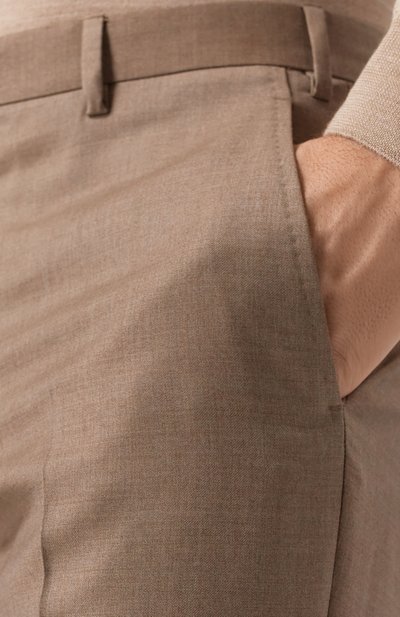 Шерстяные брюки GIORGIO ARMANI бежевого цвета по цене 95900 руб., арт. GM000342/TE10959, фото 5 Шерстяные брюки GIORGIO ARMANI, арт. GM000342/TE10959, фото 5