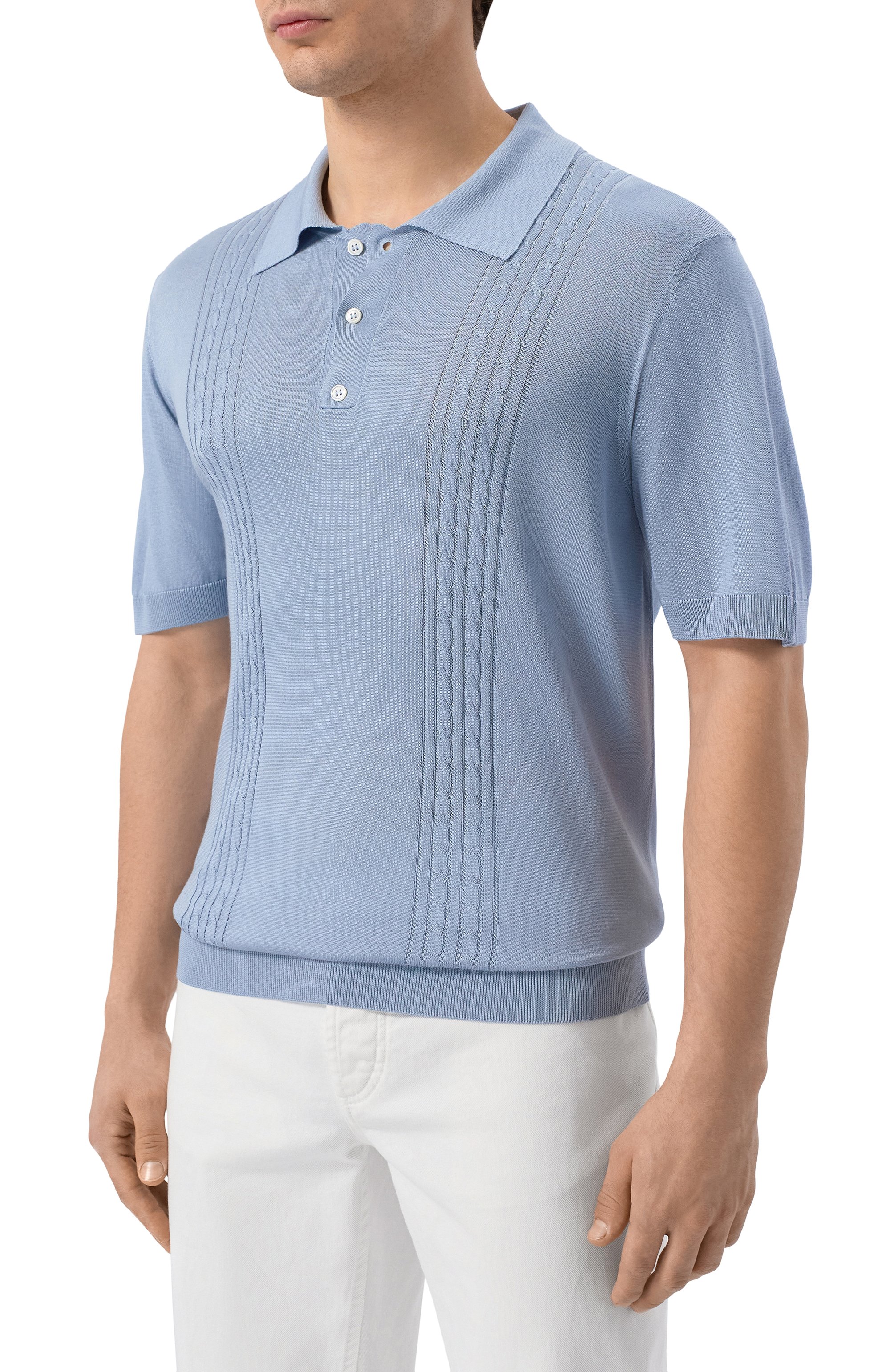 Шелковое поло KITON, арт. UMK0852, фото 3