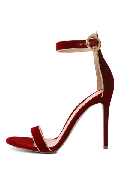 Бархатные босоножки portofino 105 GIANVITO ROSSI, арт. G61762.15RIC.NK1MTAR, фото 4