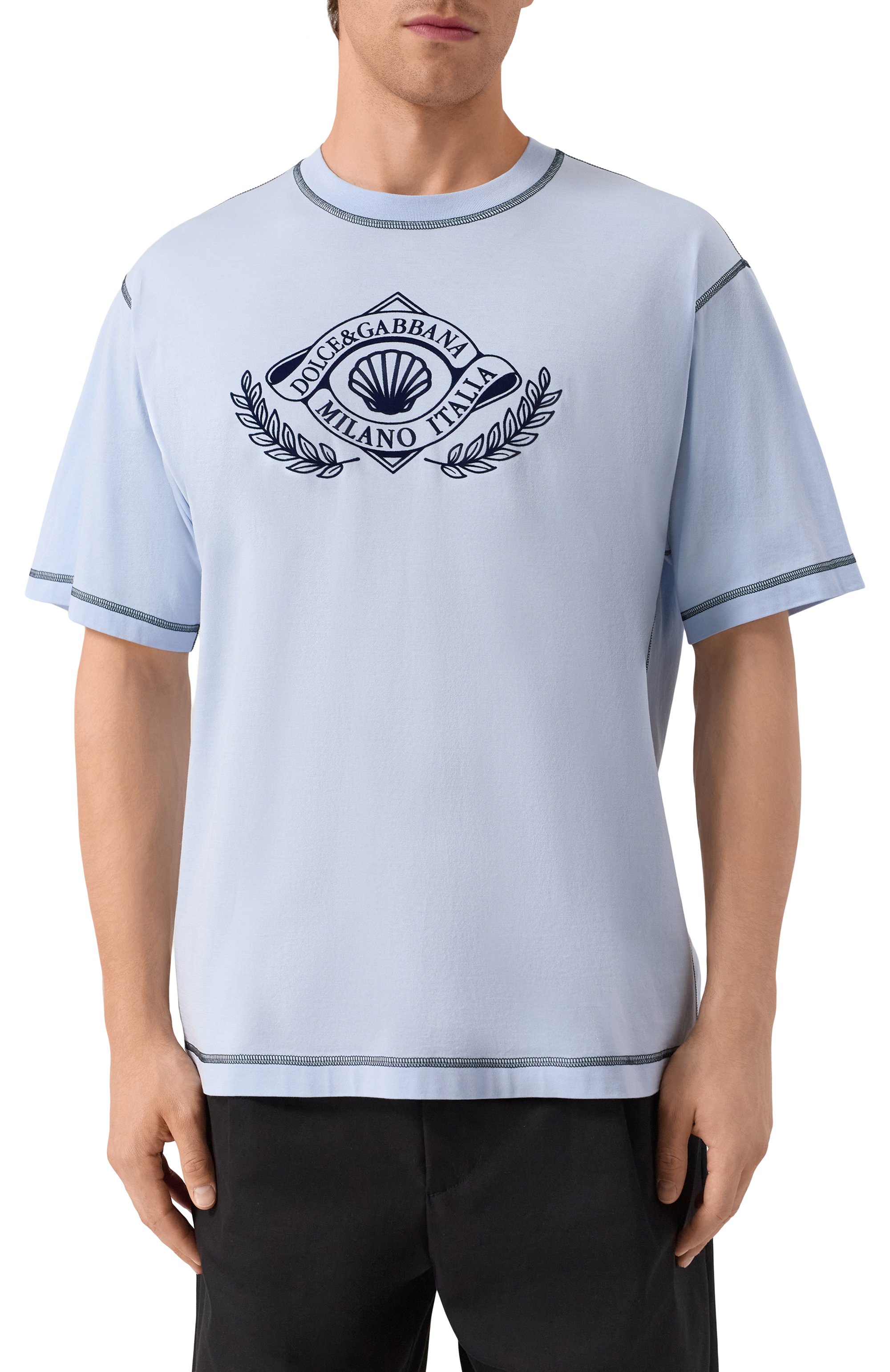Хлопковая футболка DOLCE & GABBANA, арт. G8PN9T/G7PEC, фото 3