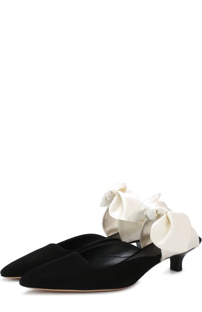 Замшевые мюли с атласным бантом THE ROW, арт. F1025-SW212, фото 1