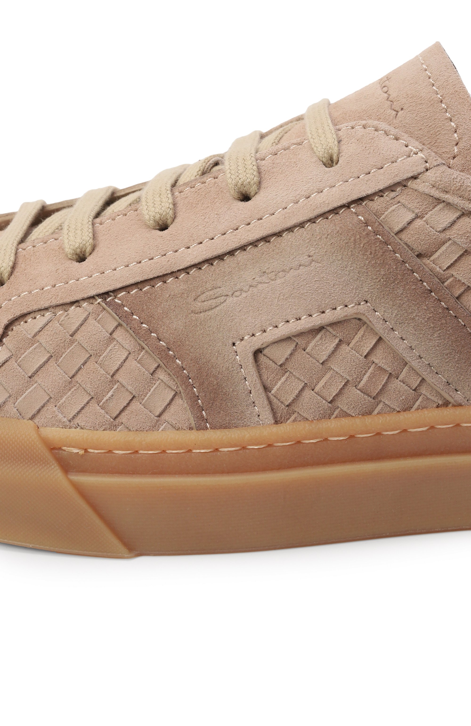 Замшевые кеды double buckle SANTONI, арт. MBGG22046FARTCKH, фото 7