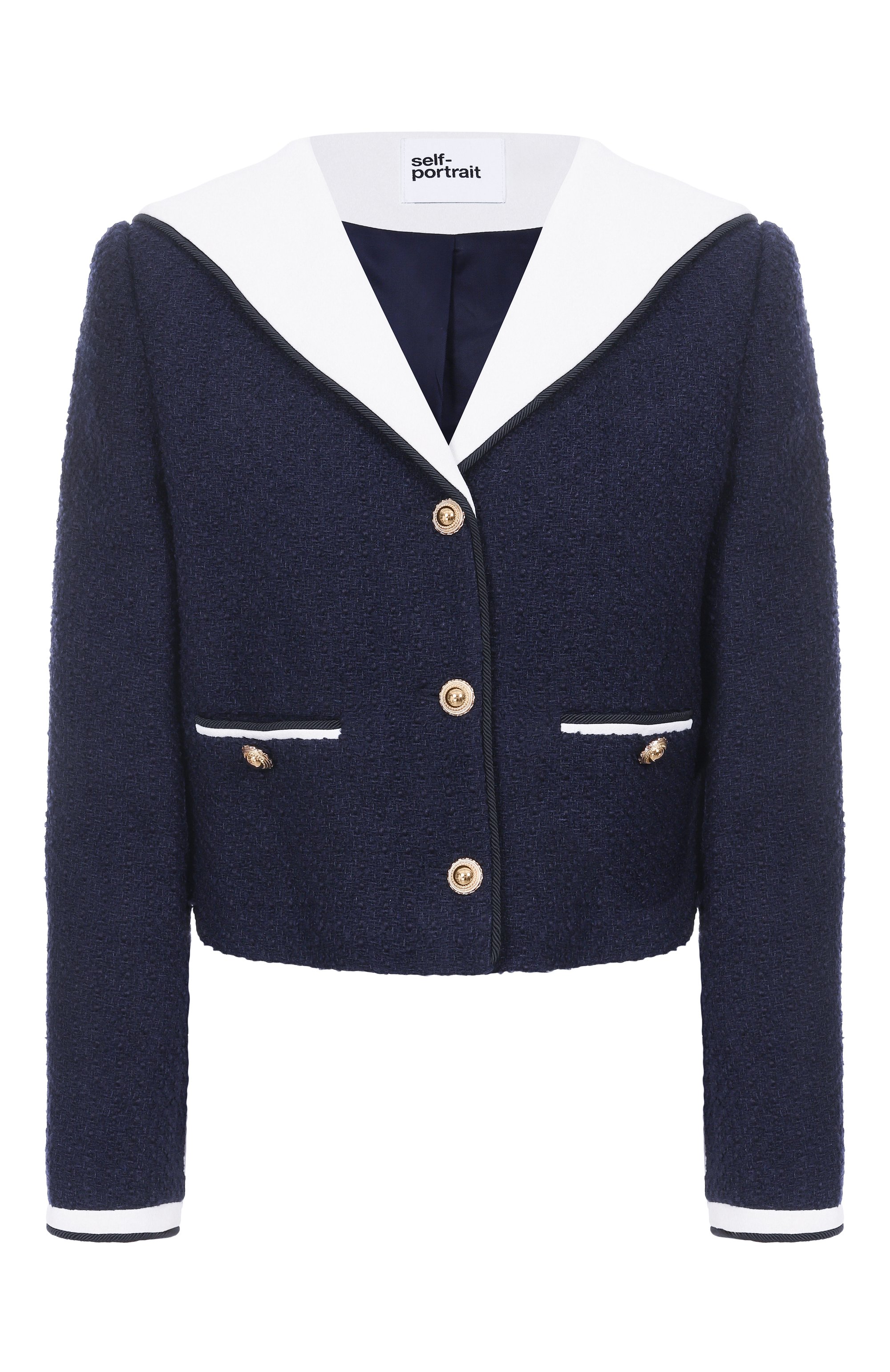 Твидовый жакет SELF-PORTRAIT, арт. PF25034JBL, фото 1