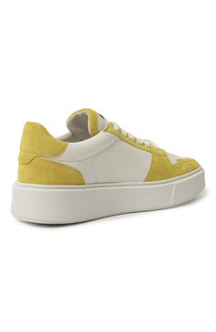 Женские кожаные кеды JOG DOG желтого цвета, арт. 2630AWTRN5-107 | Фото 5 (Подошва: Платформа; Материал внутренний: Натуральная кожа; Драгоценные камни: Проставлено; Материал сплава: Проставлено; Материал утеплителя: Без утеплителя; Стили: Кэжуэл; Материал внешний: Натуральная кожа; Кросс-КТ: Низкие)