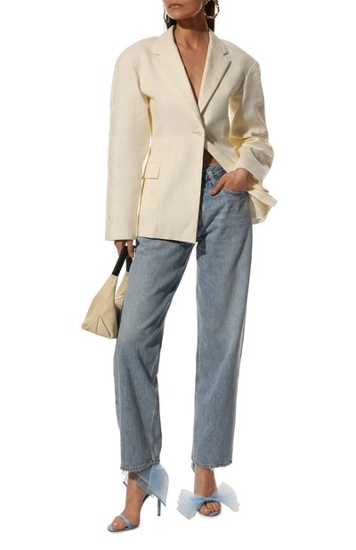 Текстильные босоножки aveline 100 JIMMY CHOO, арт. AVELINE 100 YMG, фото 2