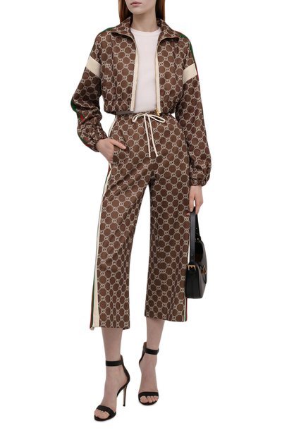 Брюки GUCCI коричневого цвета по цене 142500 руб., арт. 671496/XJD1G, фото 2 Брюки GUCCI, арт. 671496/XJD1G, фото 2