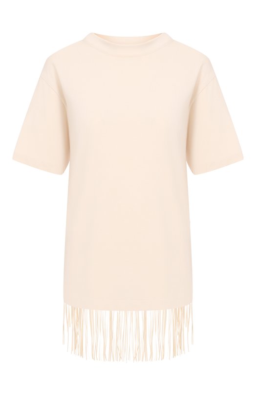 Хлопковая футболка Sportmax TEATIN0 Кремовый TEATIN0