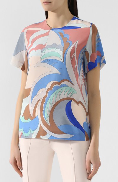 Шелковый топ EMILIO PUCCI, арт. 9ERM80/9E733, фото 3