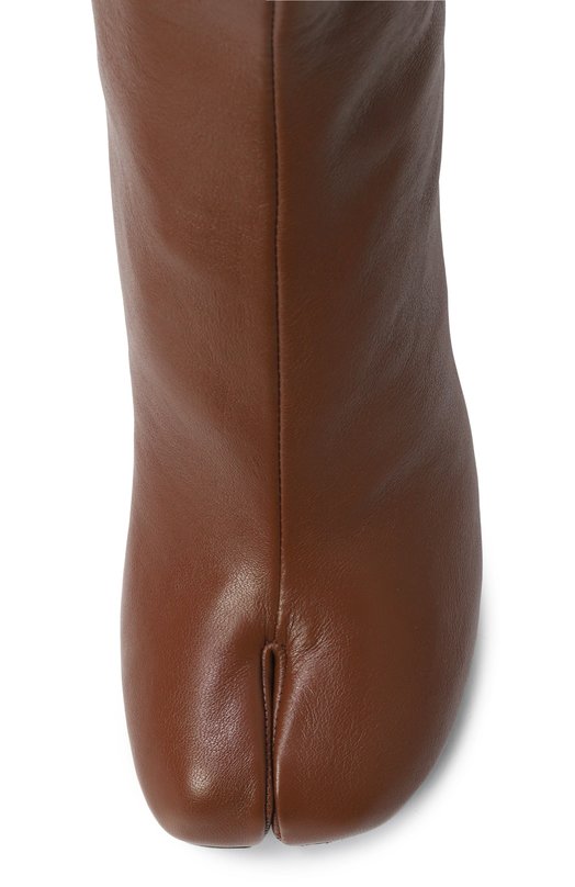 Кожаные ботильоны Tabi Maison Margiela S58WU0260/P3753 Коричневый  S58WU0260/P3753 Фото 6