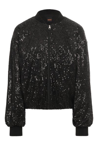 Женский бомбер с отделкой пайетками BOSS ORANGE, арт. 50548336
