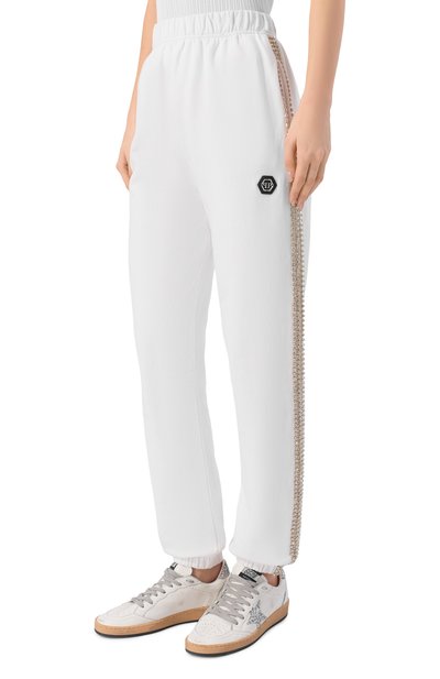 Хлопковые джоггеры с отделкой страза ми PHILIPP PLEIN, арт. SAFC WJT2190 PTE004N, фото 3