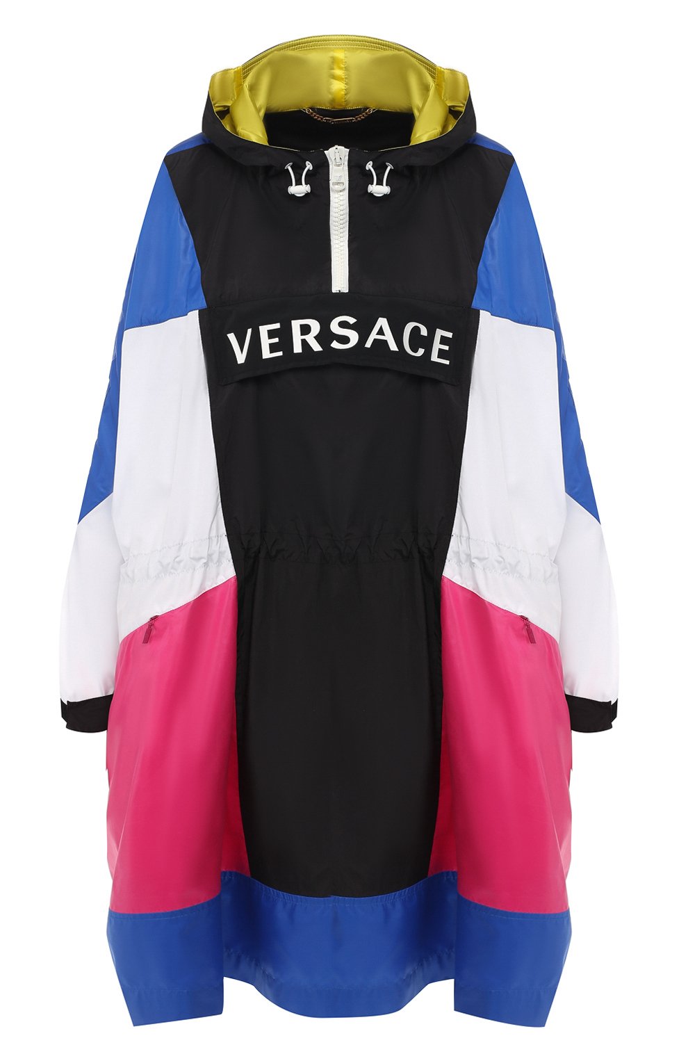 Плащ с капюшоном VERSACE разноцветного цвета по цене 172000 руб., арт. A81707/A228407, фото 1 Плащ с капюшоном VERSACE, арт. A81707/A228407, фото 1