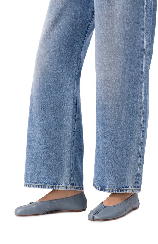 Кожаные балетки Tabi Maison Margiela S58WZ0127/P3753 Голубой  S58WZ0127/P3753 Фото 2