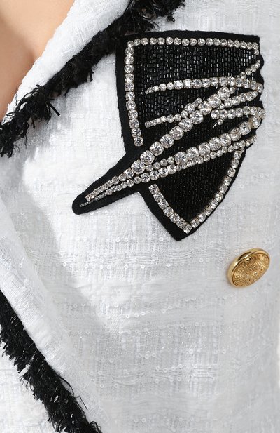 Платье BALMAIN черно-белого цвета по цене 478000 руб., арт. RF17221/X108, фото 5 Платье BALMAIN, арт. RF17221/X108, фото 5