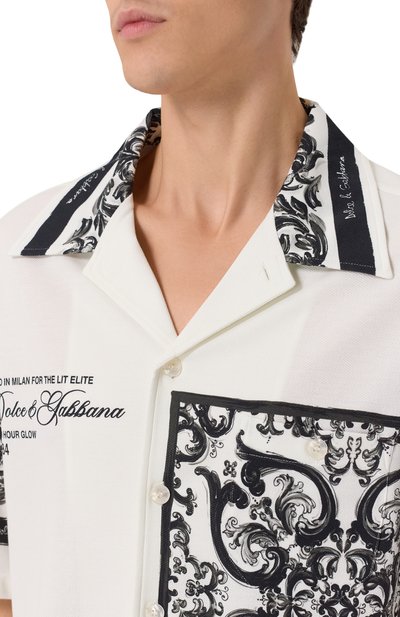 Хлопковая рубашка DOLCE & GABBANA, арт. G5JH9T/II7HN, фото 5