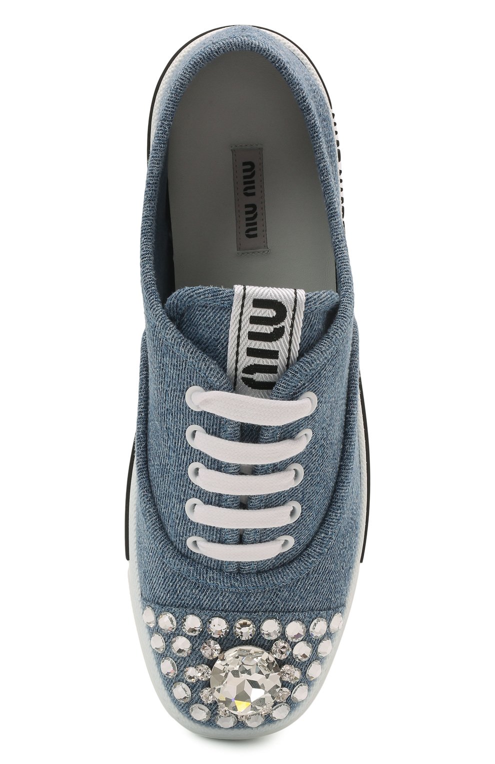 Текстильные кеды MIU MIU, арт. 5E450D-AJ6-F0008-005, фото 6