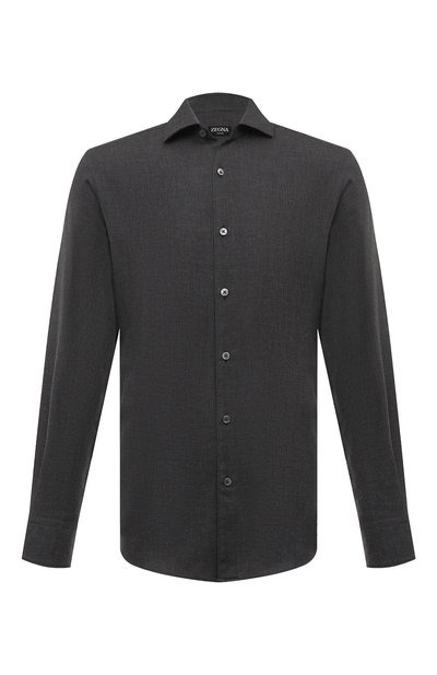 Мужская сорочка из хлопка и кашемира ZEGNA, арт. UCX44A6/SRF5