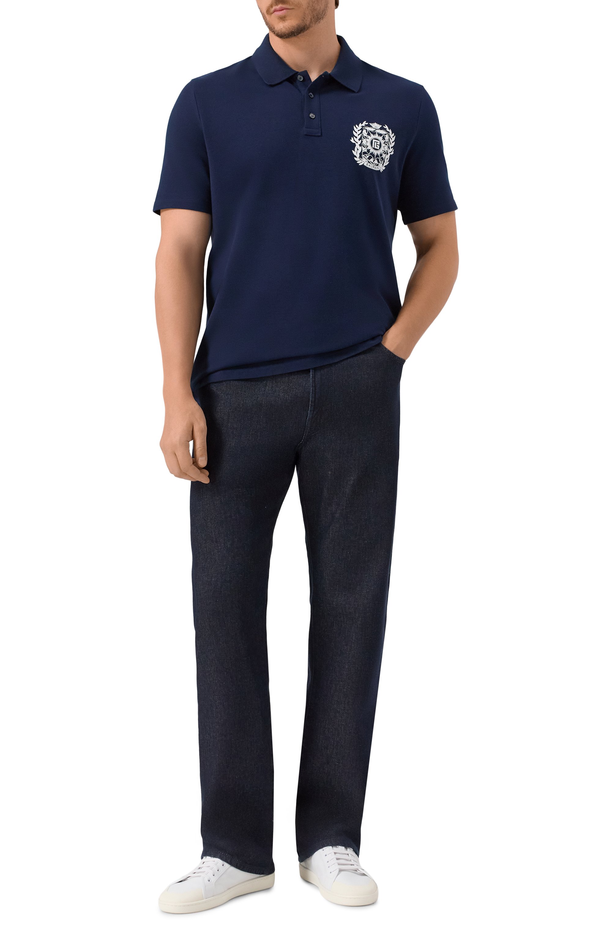 Хлопковое поло BALMAIN, арт. FH1GC035/GE96, фото 2