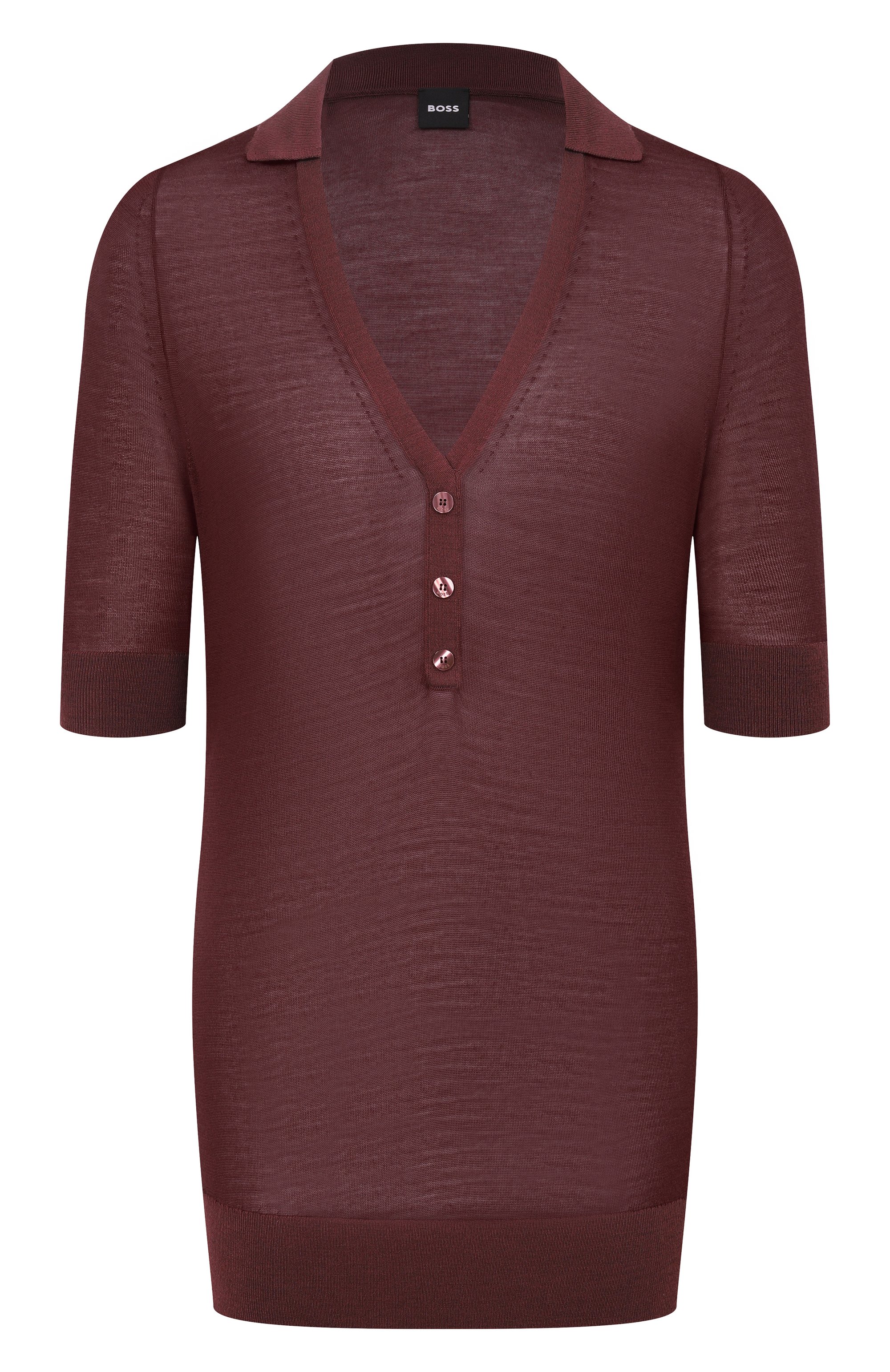 Поло из лиоцелла и шерсти BOSS коричневого цвета по цене 21800 руб., арт. 50556668, фото 1 Поло из лиоцелла и шерсти BOSS, арт. 50556668, фото 1