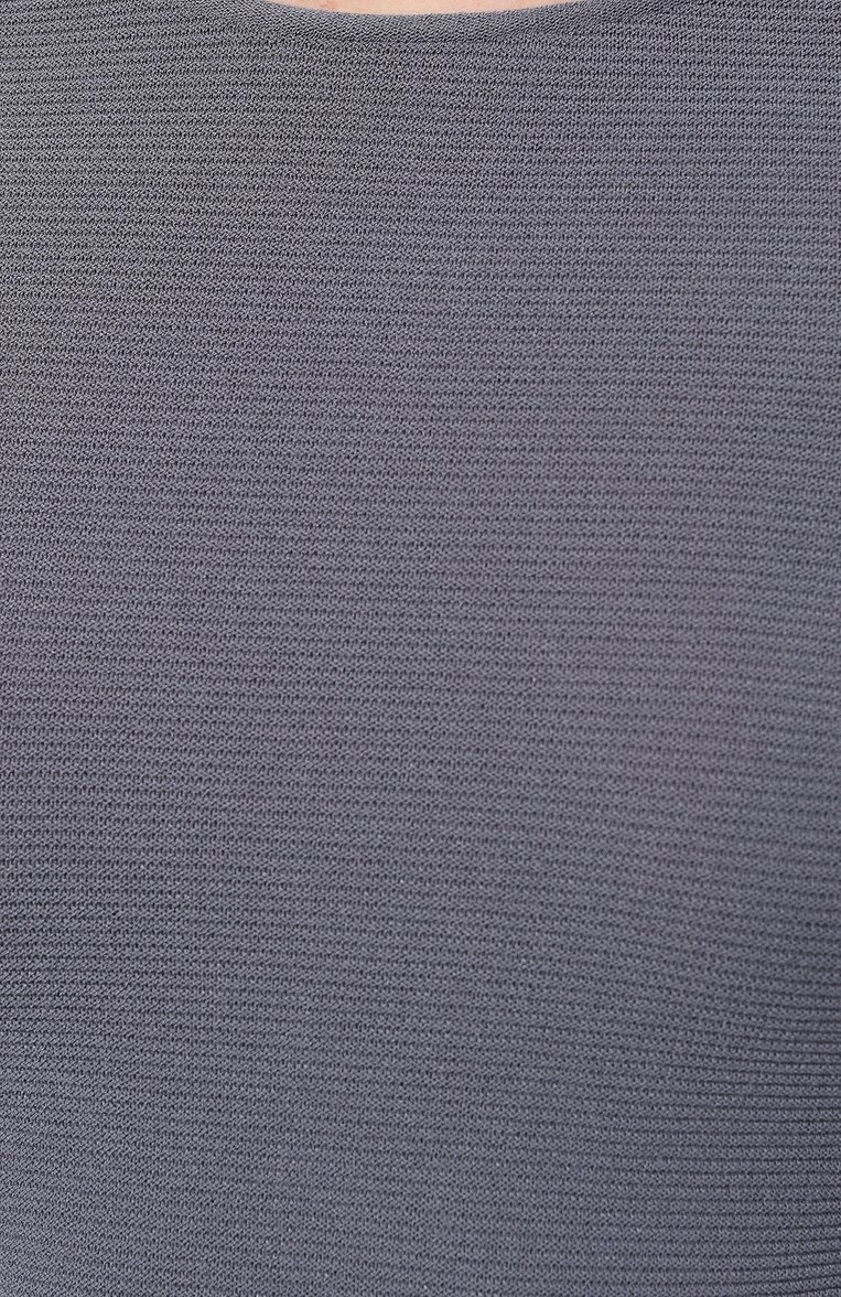 Женский пуловер из вискозы GIORGIO ARMANI голубого цвета, арт. 8NAM31/AM05Z | Фото 5 (Рукава: Длинные; Материал внешний: Синтетический материал, Вискоза; Длина (для топов): Стандартные; Материал сплава: Проставлено; Женское Кросс-КТ: Пуловер-одежда; Драгоценные камни: Проставлено; Стили: Кэжуэл)