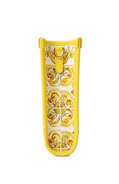 Женская сумка DOLCE & GABBANA желтого цвета, арт. BB9025_BE9025/AP026_1 | Фото 4 (Размер: mini; Драгоценные камни: Проставлено; Ремень/цепочка: На ремешке; Материал сплава: Проставлено; Материал: Текстиль)