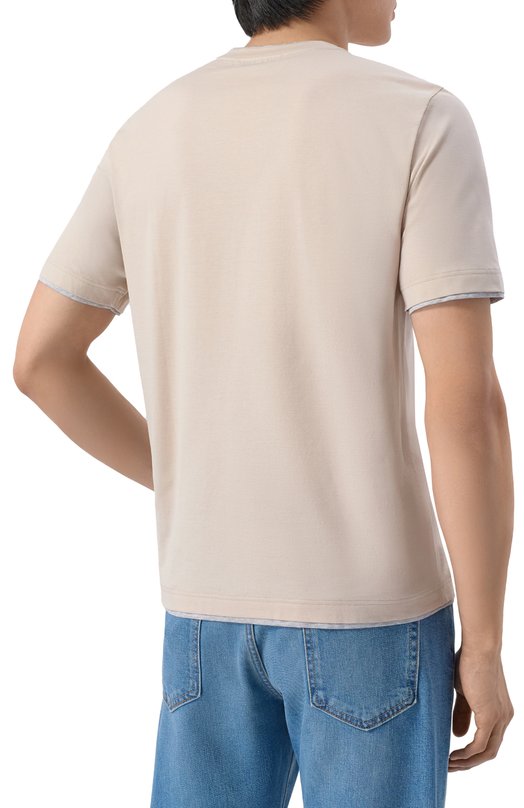 Хлопковая футболка Gran Sasso 60123/73710 Бежевый  60123/73710 Фото 4