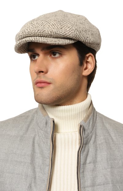 Шерстяная кепка BRUNELLO CUCINELLI светло-бежевого цвета по цене 57350 руб., арт. MY4449945, фото 2 Шерстяная кепка BRUNELLO CUCINELLI, арт. MY4449945, фото 2