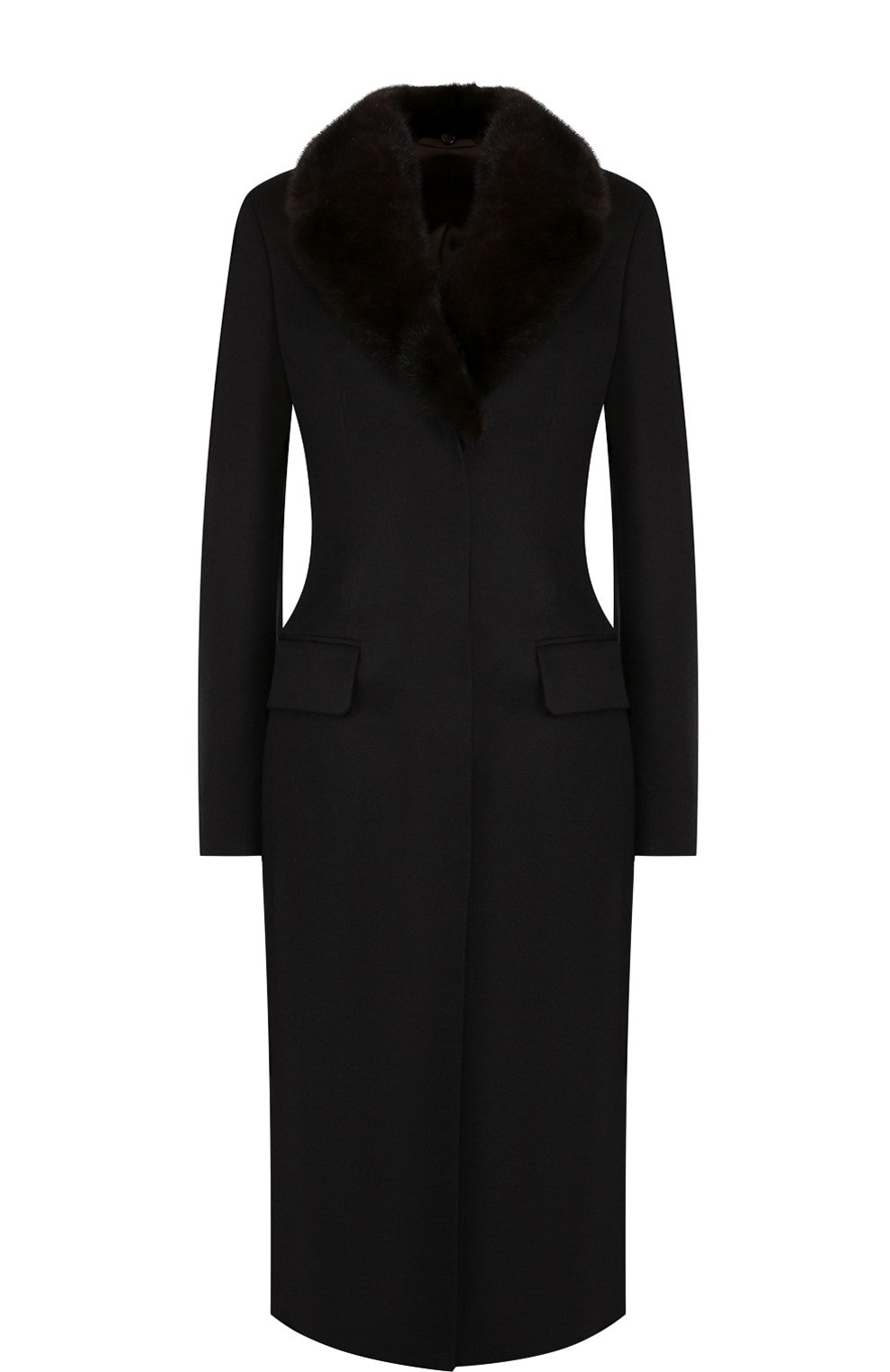 Приталенное кашемировое пальто с меховым воротником COLOMBO, арт. CP00044/LCP01/97035-10, фото 1