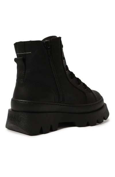 Кожаные ботинки MM6 черного цвета по цене 33400 руб., арт. 75043/28-35, фото 3 Кожаные ботинки MM6, арт. 75043/28-35, фото 3