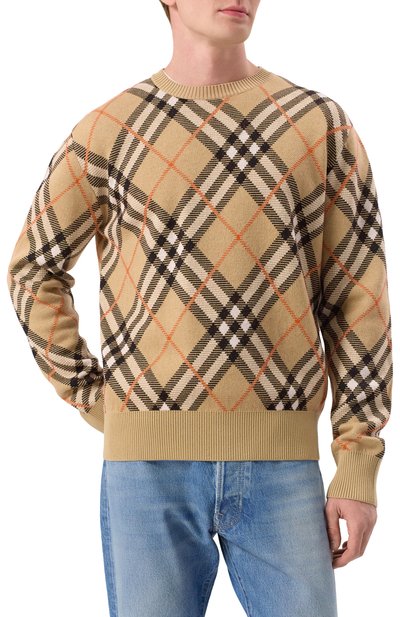Шерстяной джемпер BURBERRY бежевого цвета по цене 155500 руб., арт. 8093497, фото 3 Шерстяной джемпер BURBERRY, арт. 8093497, фото 3