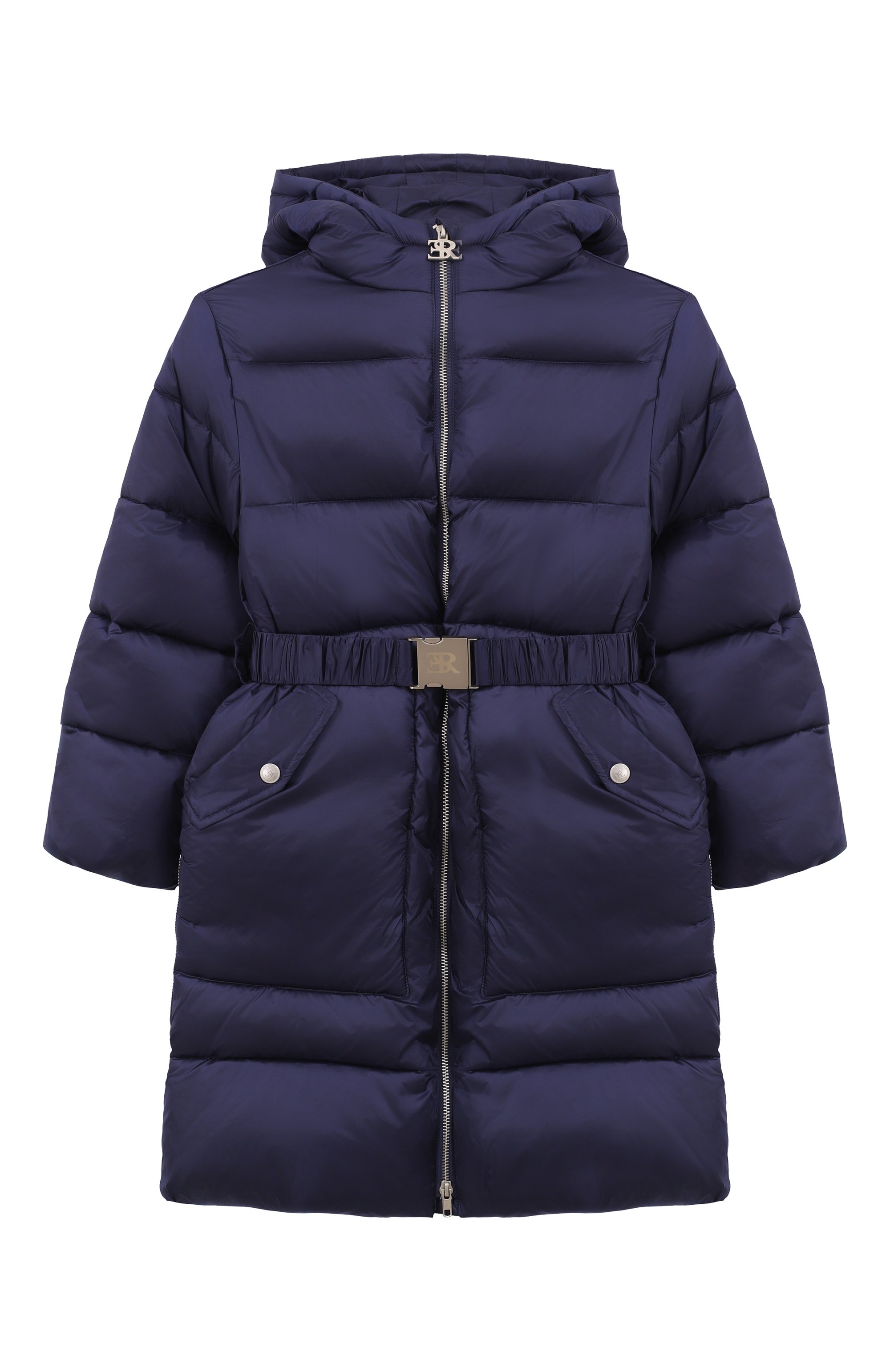 Утепленное пальто ERMANNO SCERVINO темно-синего цвета по цене 32350 руб., арт. SFGB034C, фото 1 Утепленное пальто ERMANNO SCERVINO, арт. SFGB034C, фото 1