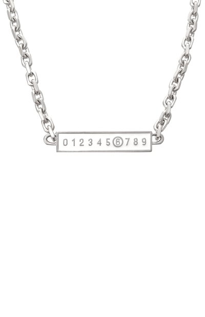 Колье MM6 серебряного цвета по цене 49950 руб., арт. SM6UU0068 P7211, фото 3 Колье MM6, арт. SM6UU0068 P7211, фото 3