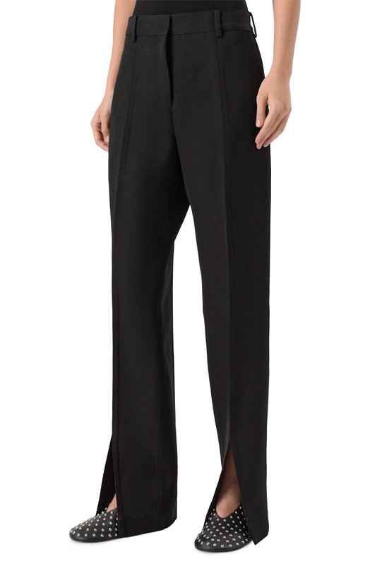 Брюки из вискозы и шелка Jil Sander J03KA0301-J65005 Чёрный  J03KA0301-J65005 Фото 3