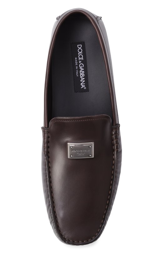 Кожаные мокасины DG Driver Dolce & Gabbana A50596/A0065 Коричневый  A50596/A0065 Фото 5