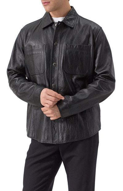 Кожаная рубашка DOLCE & GABBANA, арт. G5LD2L/GG724, фото 3