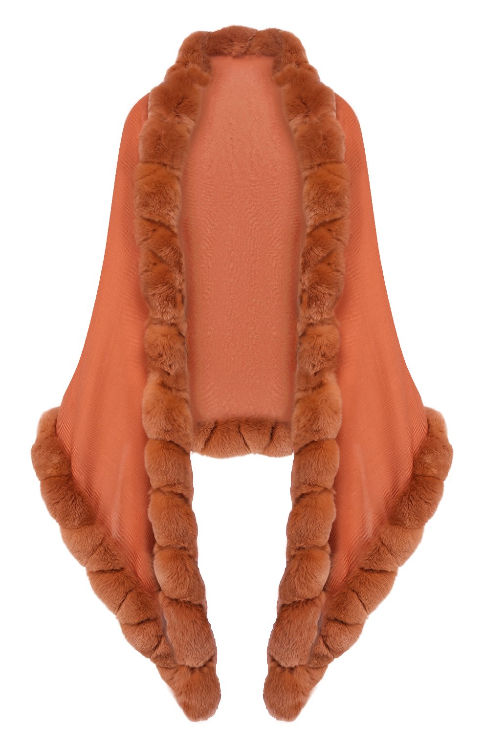 Кашемировая шаль с мехом шиншиллы LORO PIANA, арт. FAI8699, фото 1