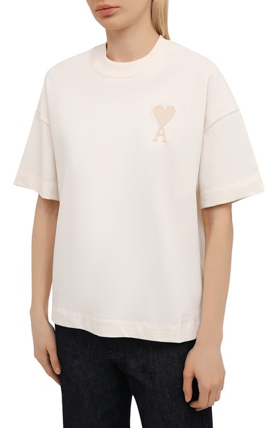 Хлопковая футболка AMI, арт. E21FJ128.726, фото 3