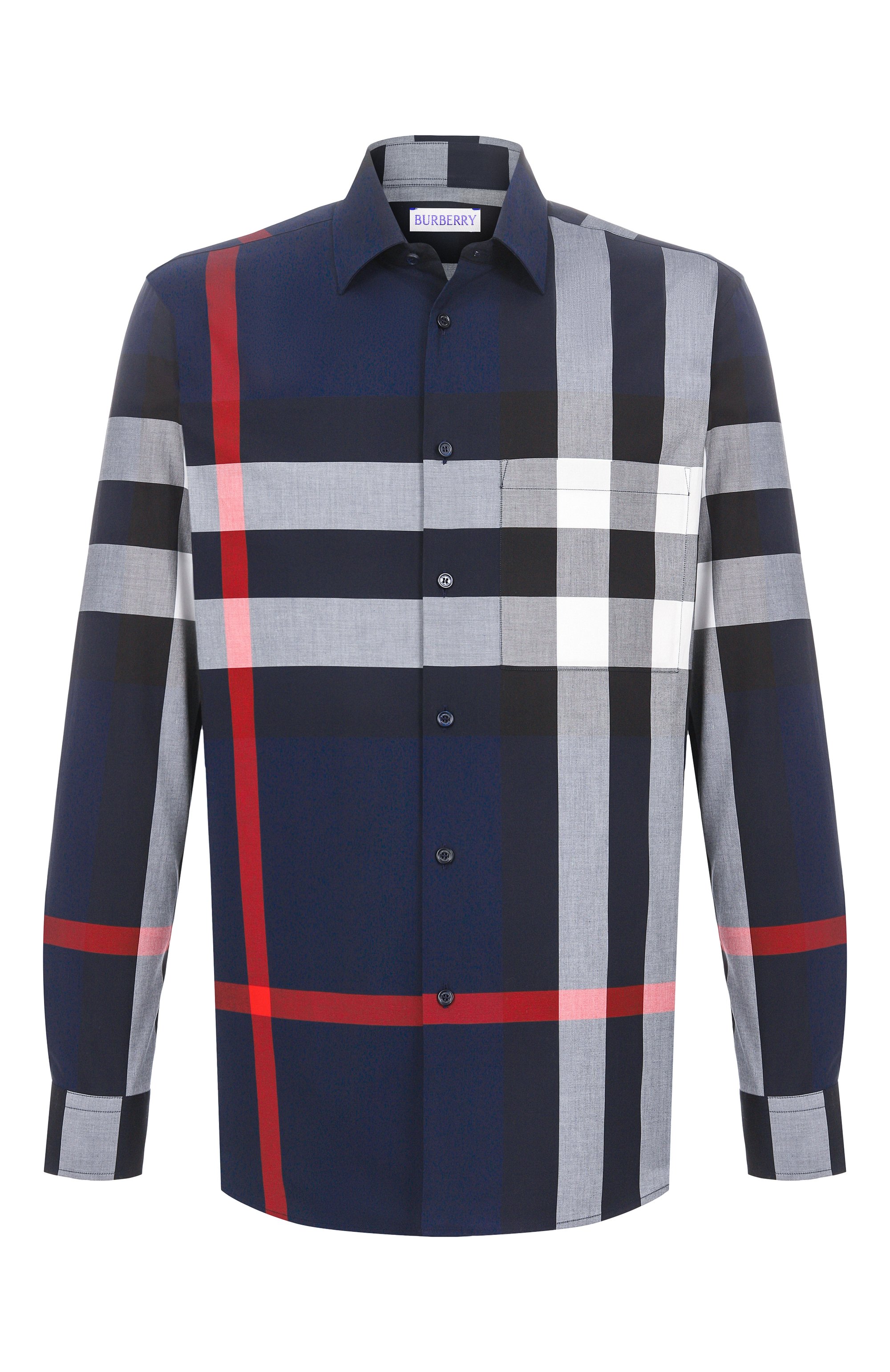 Хлопковая рубашка BURBERRY, арт. 8073216, фото 1