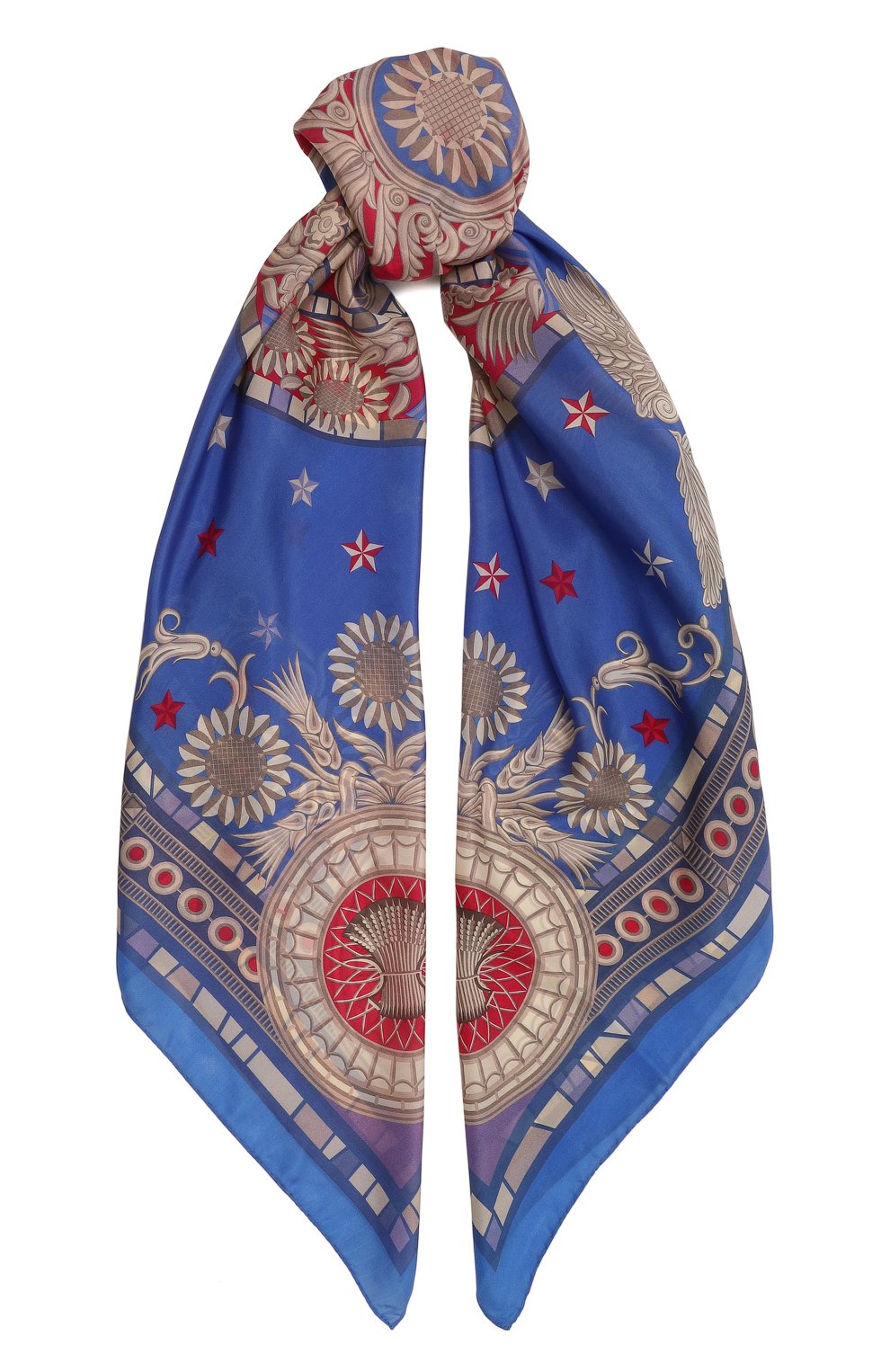Шелковый платок ампир GOURJI синего цвета по цене 18980 руб., арт. T27AMP7RVI, фото 1 Шелковый платок ампир GOURJI, арт. T27AMP7RVI, фото 1