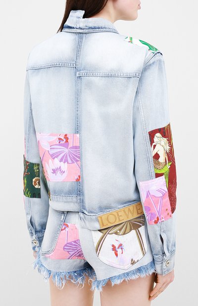 Джинсовая куртка loewe x paula's ibiza LOEWE голубого цвета по цене 75150 руб., арт. S616330X01, фото 4 Джинсовая куртка loewe x paula's ibiza LOEWE, арт. S616330X01, фото 4