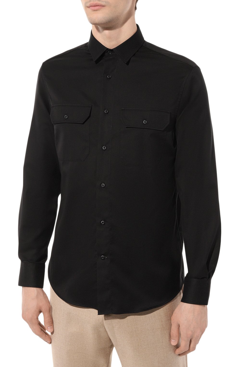 Хлопковая рубашка BRUNELLO CUCINELLI, арт. MW6040626, фото 3