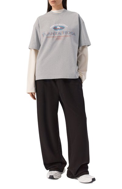 Хлопковая футболка PLANTA ROSA, арт. PR/T02/MINIPALM-WHITE/300, фото 5