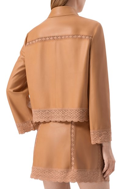 Кожаная куртка MVST бежевого цвета по цене 381500 руб., арт. M26.2PW.L900/NAPPA PL0NGE, фото 4 Кожаная куртка MVST, арт. M26.2PW.L900/NAPPA PL0NGE, фото 4