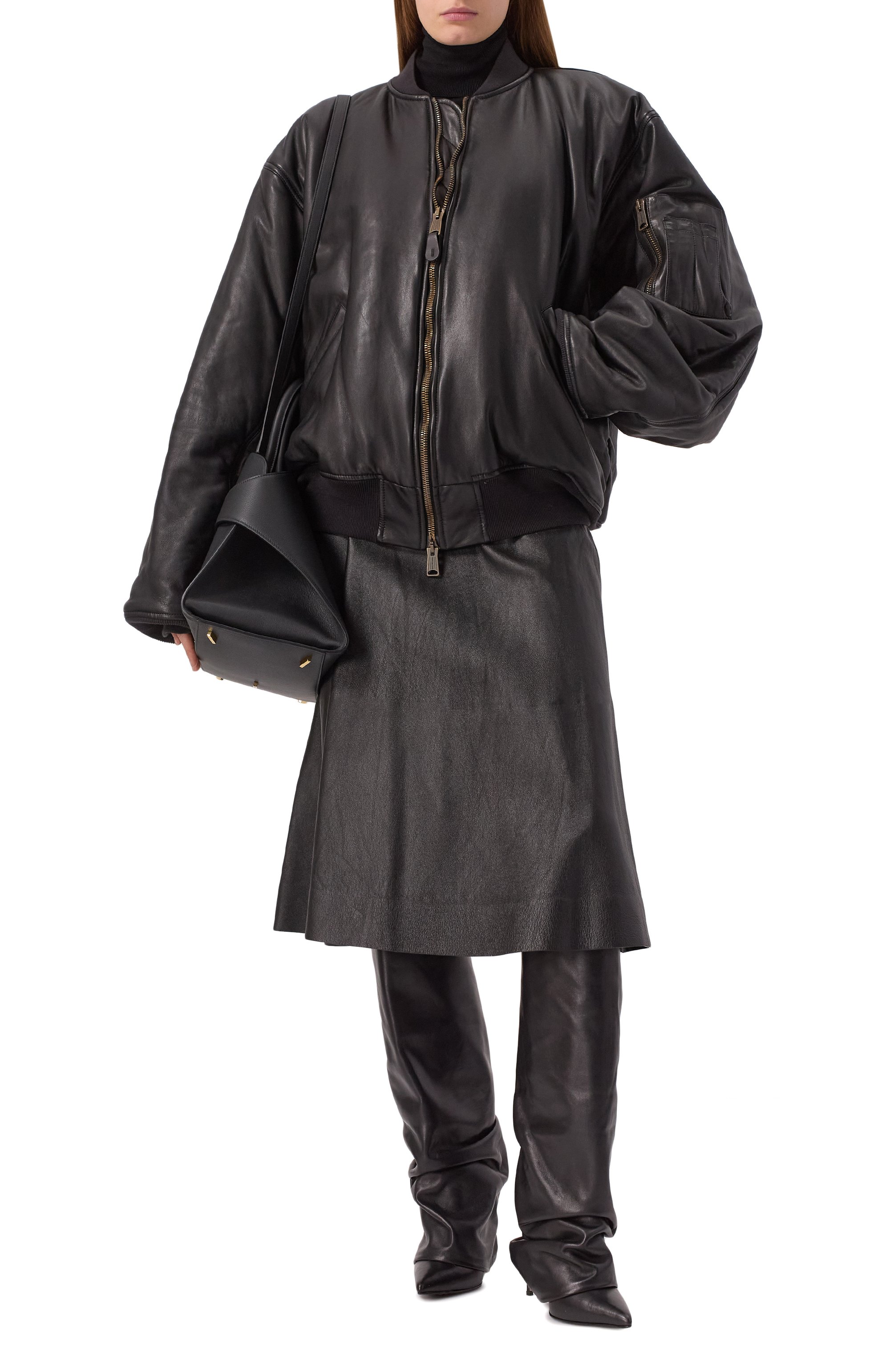 Кожаный бомбер BALENCIAGA, арт. 808911/TMS02, фото 2