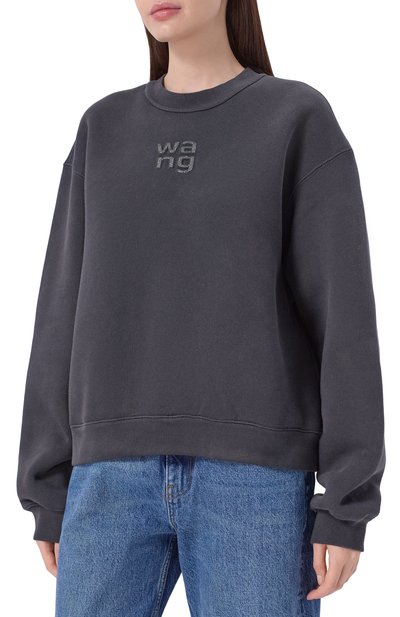 Хлопковый свитшот ALEXANDERWANG.T, арт. 4CC1261219, фото 3